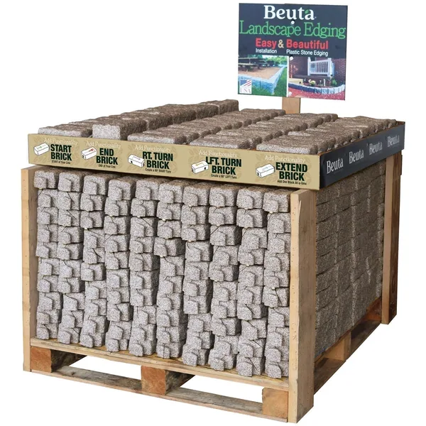 Beuta Brick Retail Pallet Display, Sandstone