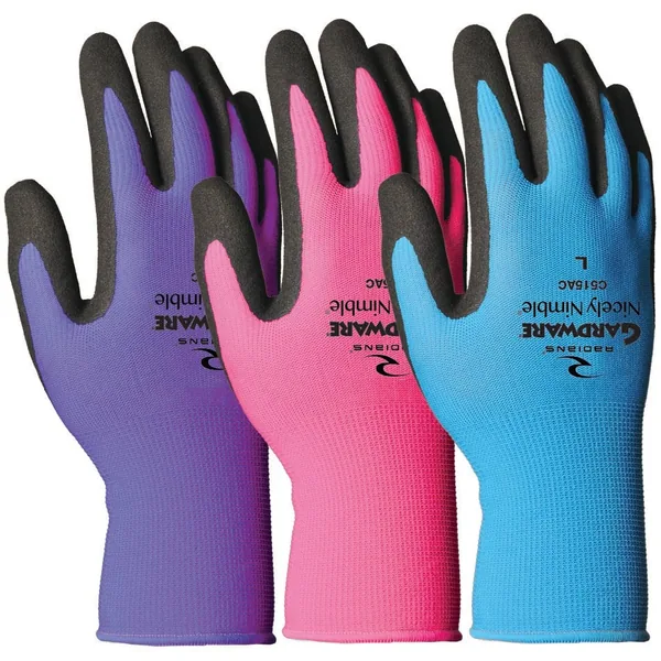 BGC Glove Gardware 15G Nicely Nimble Sgl Nitrile L