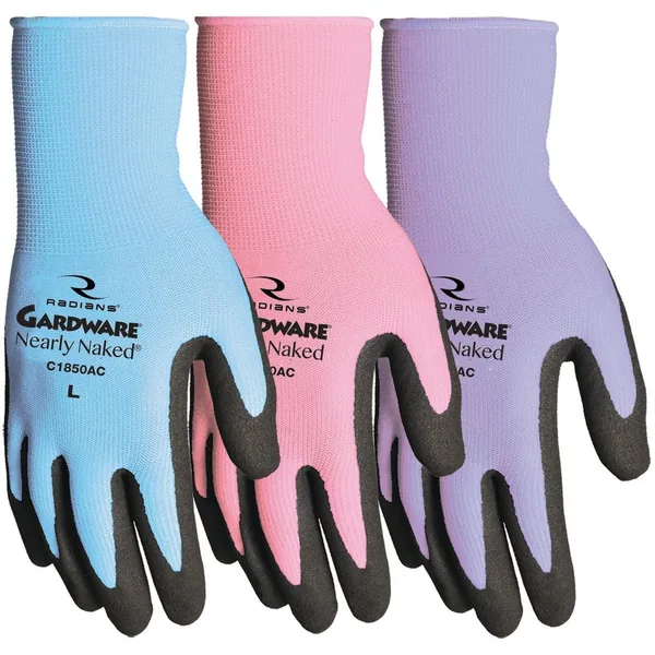 BGC Glove Gardware 18G Nearly Naked Nylon Sgl Nitrile L
