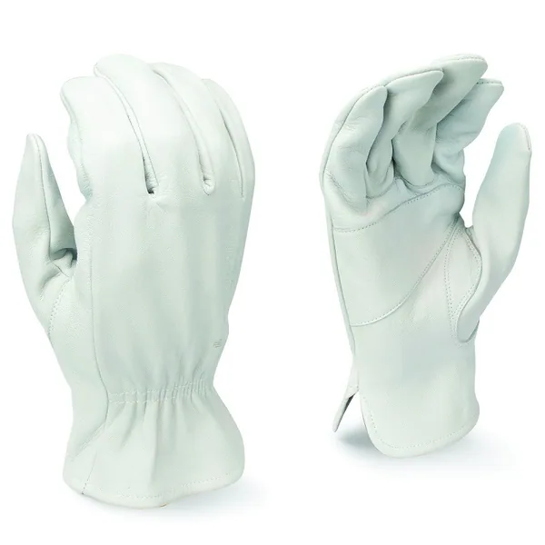 BGC Mens Goatskin Leather Driver L White