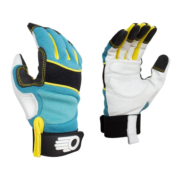 BGC Womens Performance Glove Lg Blue/Teal/White/Yellow