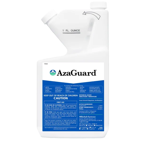 Biosafe Systems AzaGuard 1Qt OMRI ( Azadirachtin ) — Case of 4
