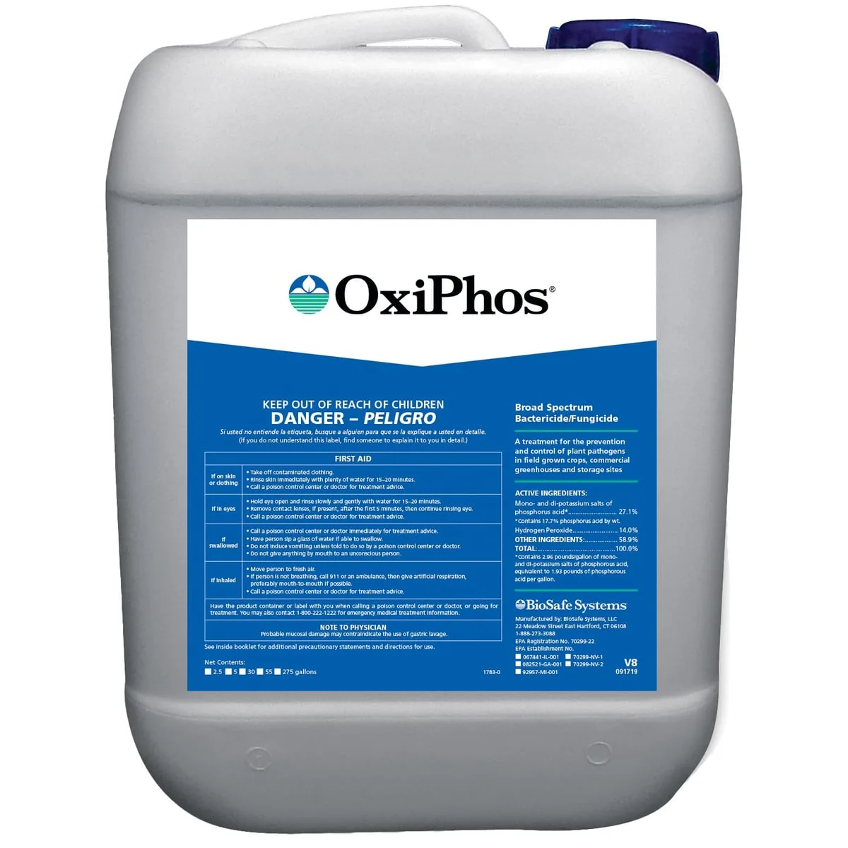 Biosafe Systems OxiPhos 2.5Gl ( Hydrogen Peroxide+Phosphorous Acid ) - Image 2
