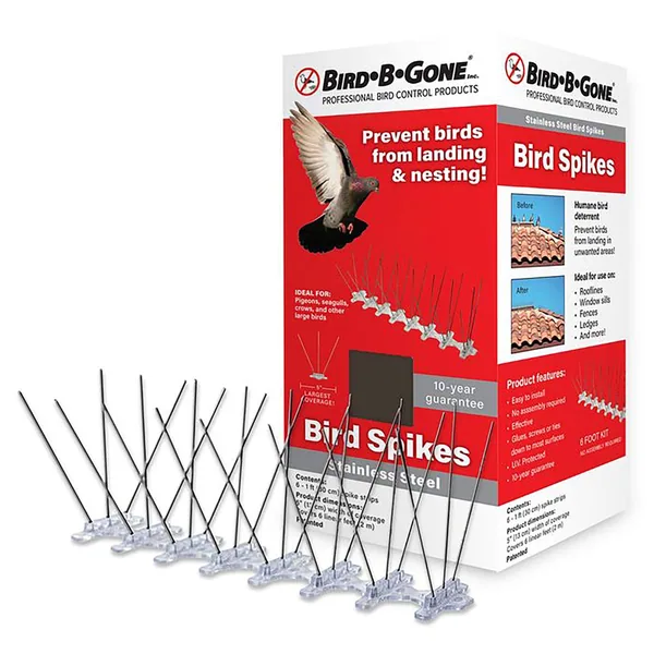 Bird B Gone 5" Stainless Steel Bird Spikes 6PK 1' Sections