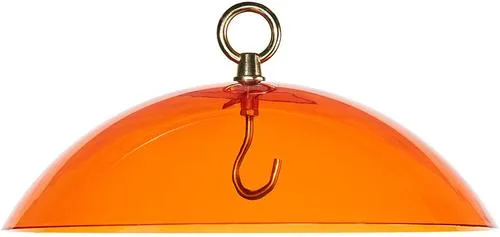 Birds Choice 10" Acrylic Protective Dome Feeder Cover Orange - Image 2