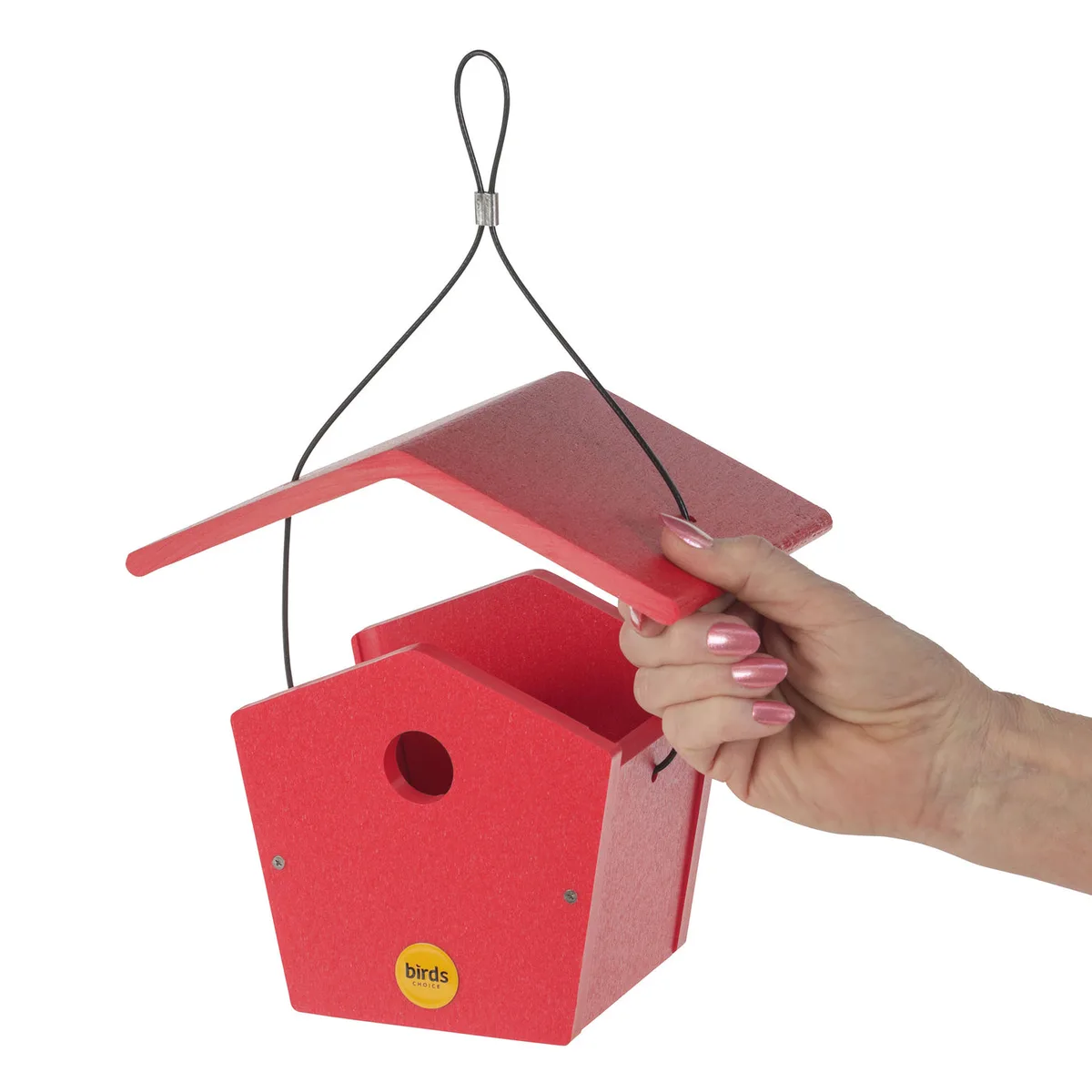Birds Choice Bird House Recycled Plastic Red - Image 2