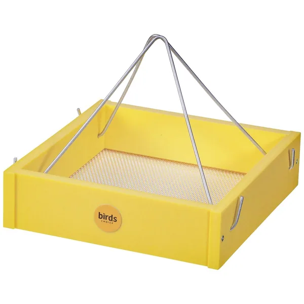 Birds Choice Hanging Tray Recycled Plastic Yellow
