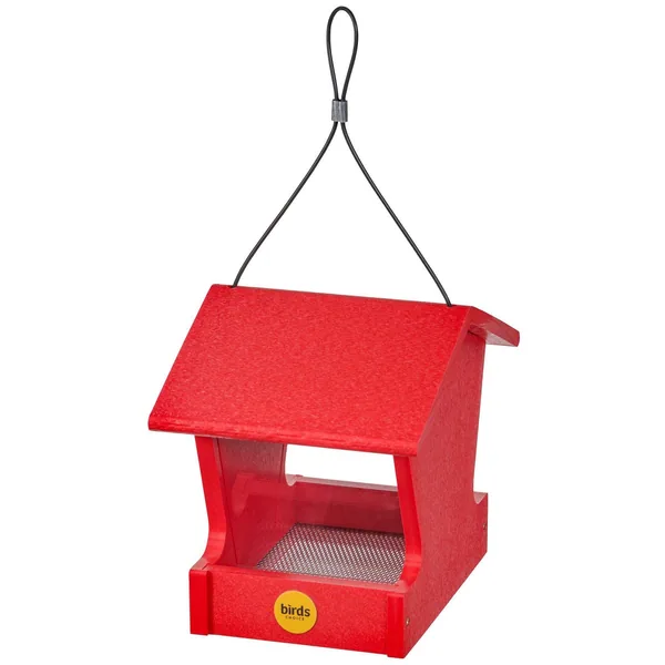 Birds Choice Hopper Feeder Recycled Plastic Red 1.5 lbs Capacity