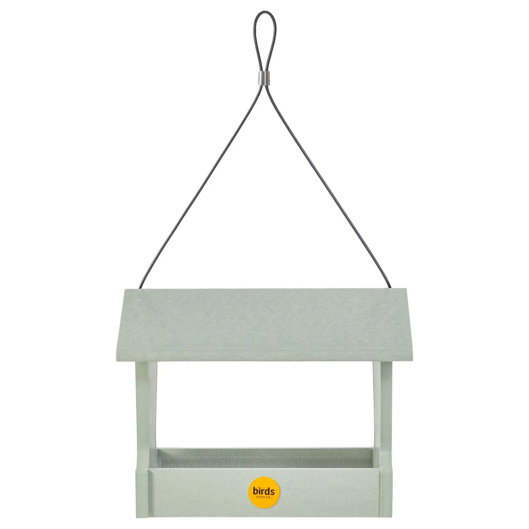 Birds Choice Hopper Feeder Recycled Plastic Sage Green 1.5 lbs Capacity - Image 2