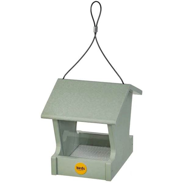 Birds Choice Hopper Feeder Recycled Plastic Sage Green 1.5 lbs Capacity