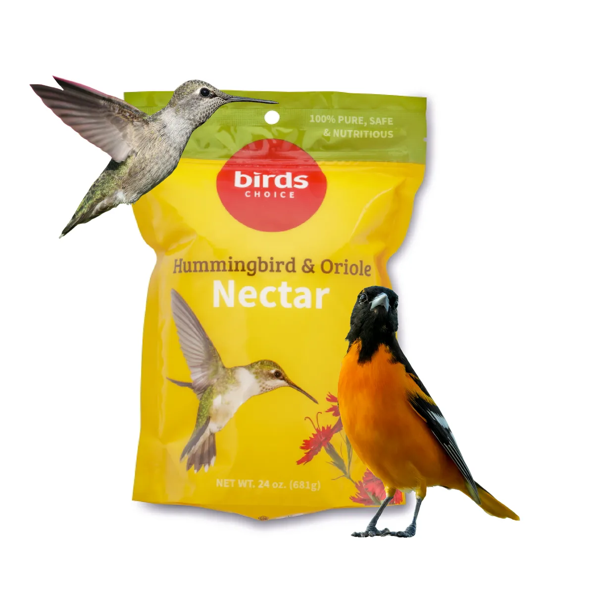 Birds Choice Hummingbird & Oriole Nectar Resealable Pouch - Image 2