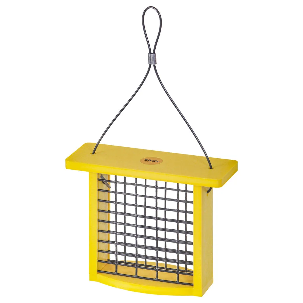 Birds Choice Suet Feeder Recycled Plastic Yellow - Image 2