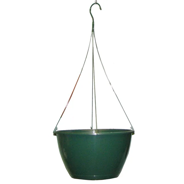 BLD 12" SL Hanging Basket with 19" Flex Hanger Green — Case of 25