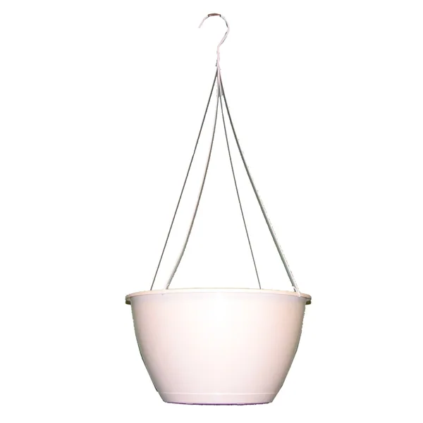 Bld 16.00 Sl Hanging Basket 16.00 X 9.75 18.9 L 5 Gallon With Green Flex 26" Hanger White (Case of 15)