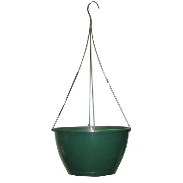 Bld 16.00 Sl Hanging Basket 16.00 X 9.75 18.9 L 5 Gallon With Green Flex 26"hanger Green - Image 2