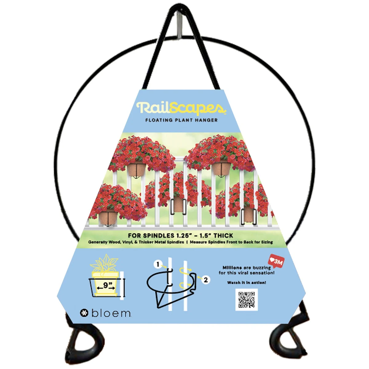 Bloem RailScape Thick Floating Clip Plant Hanger