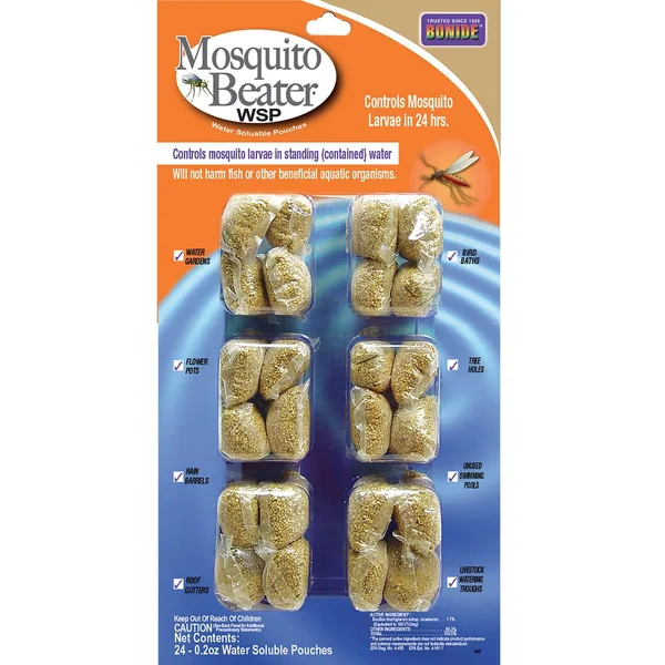 Bonide.2oz Water Soluble Pouches Mosquito Beater Plunks (24-.2oz Pouches Per Card)