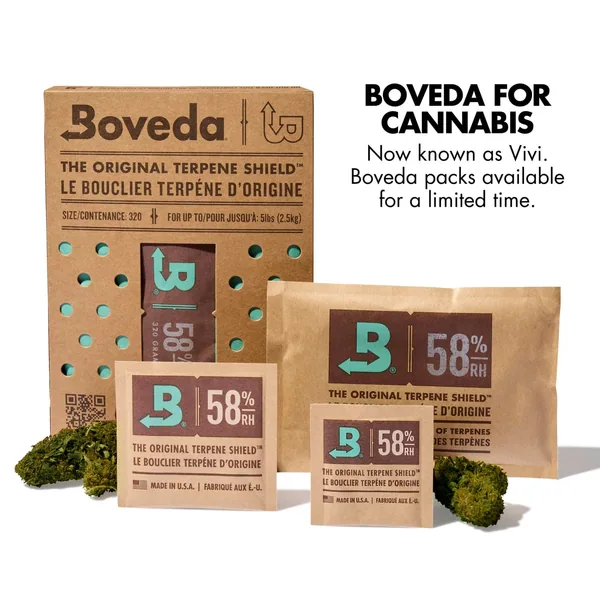 Boveda 2-Way Humidity Control Pack 58% RH 320g Individually Wrapped