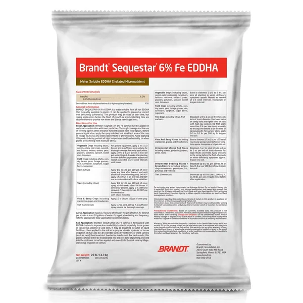 Brandt Consolidated Sequestar Iron Chelate 6% Fe EDDHA 5 Lb ( Chelated Iron ) ( Compare to Sprint 138 ) — Case of 10