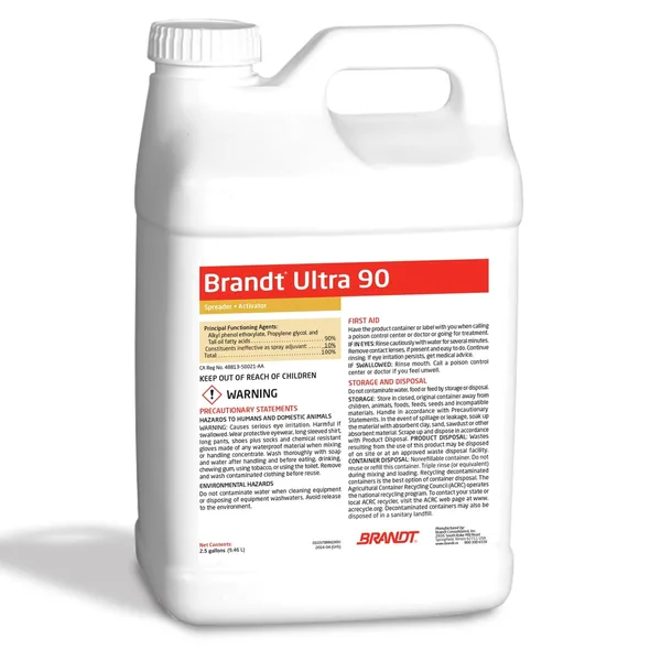 Brandt Ultra 90 2.5Gl non ionic surfactant ( Inspray 90 ) — Case of 2