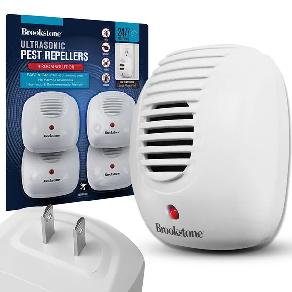 Brookstone 4pk Multi Room Ultrasonic Pest Repeller System