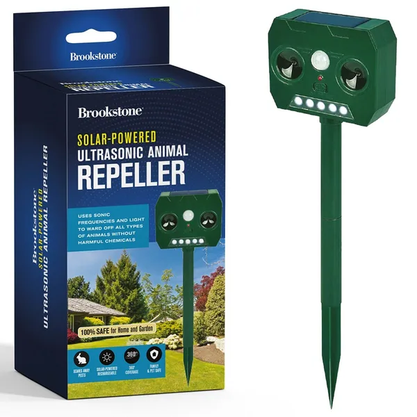 Brookstone Solar Powered Sonic Animal Repeller