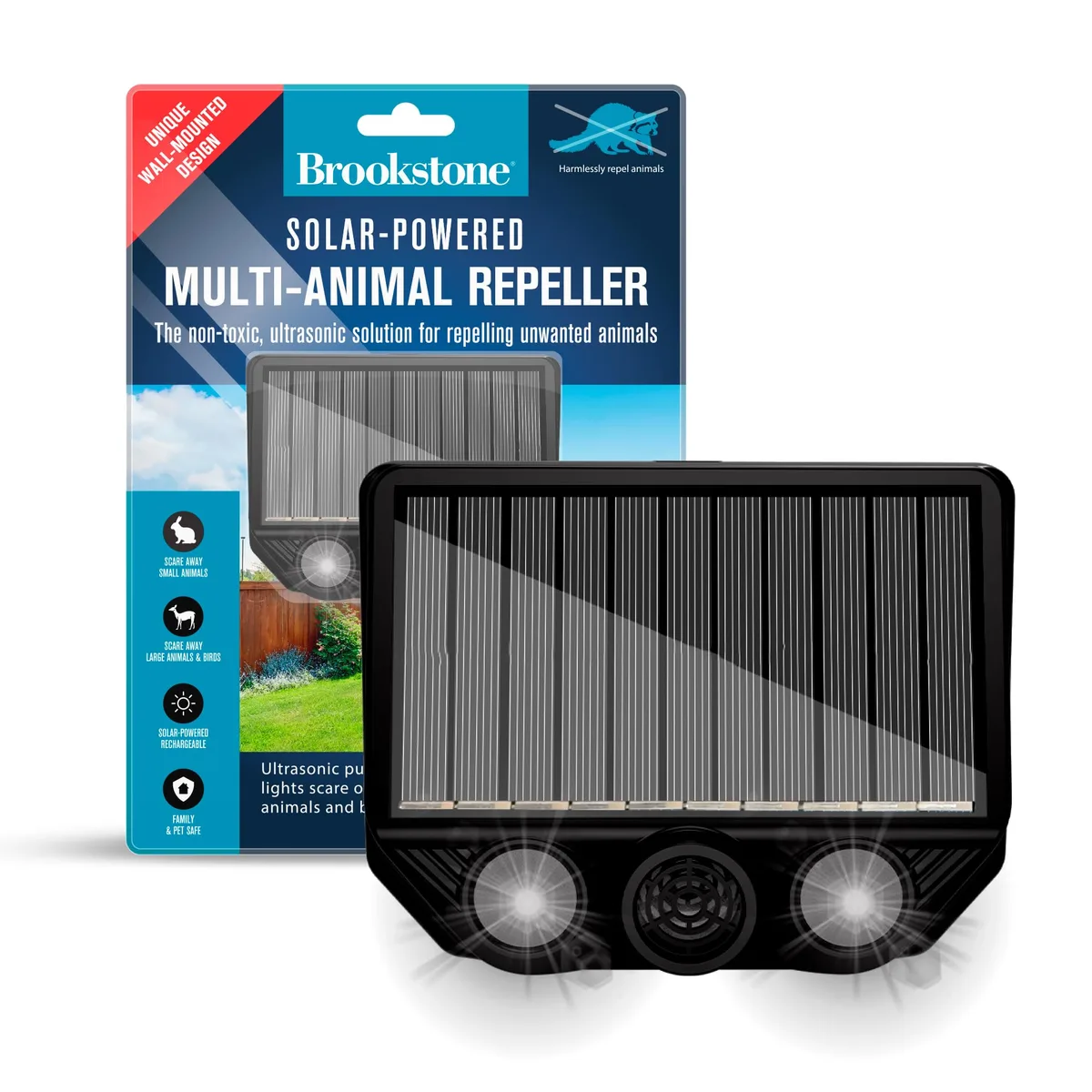 Brookstone Solar Powered Ultrasonic Animal Repeller - Image 2