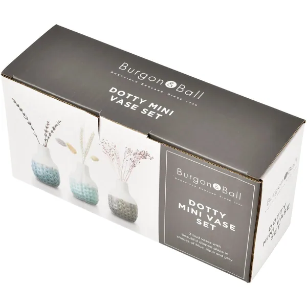 Burgon & Ball Dotty Mini Trio Vases
