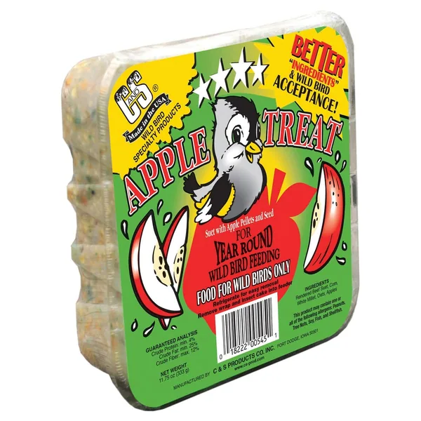 C&S 11.75oz Apple Treat Suet Cake