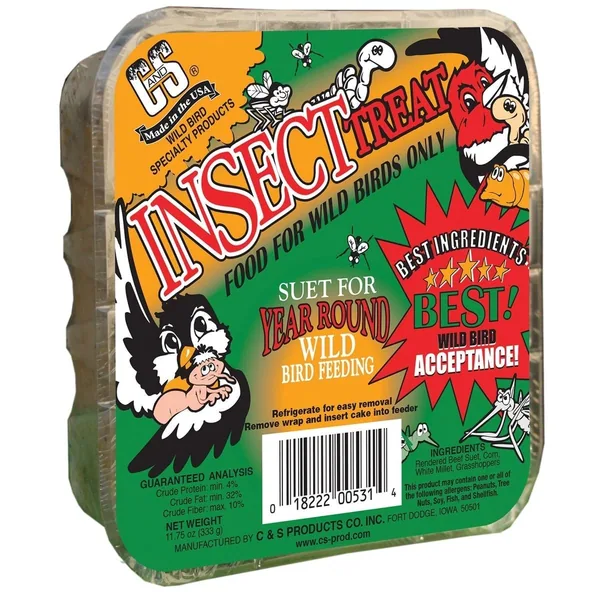 C&S 11.75oz Insect Treat Suet Cake