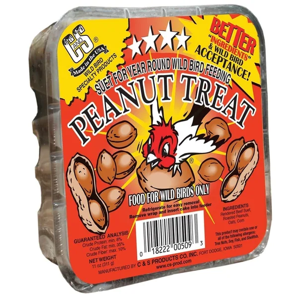C&S 11oz Peanut Treat Suet Regular Label
