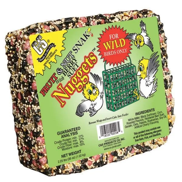 C&S 2.25 lbs Fruit & Nut Seed Snak With Suet Nuggets