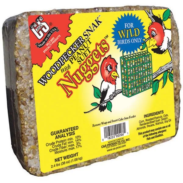 C&S 2.4 lbs Woodpecker Snak With Suet Nuggets