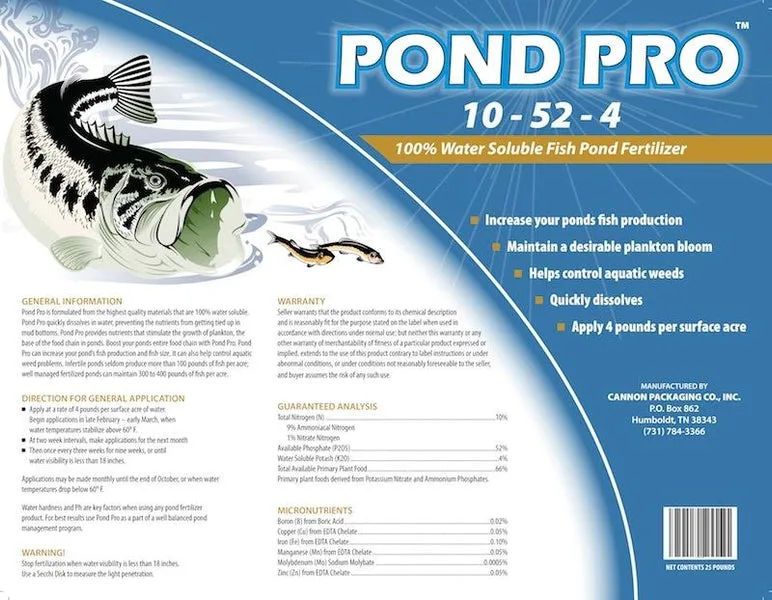 Cannon 25 lbs Pond Pro Fish Pond Ferilizer - Image 2