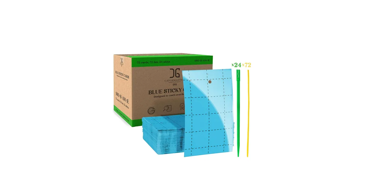 Catchmaster 72pk Pest Identification Sticky Cards Blue - Image 2