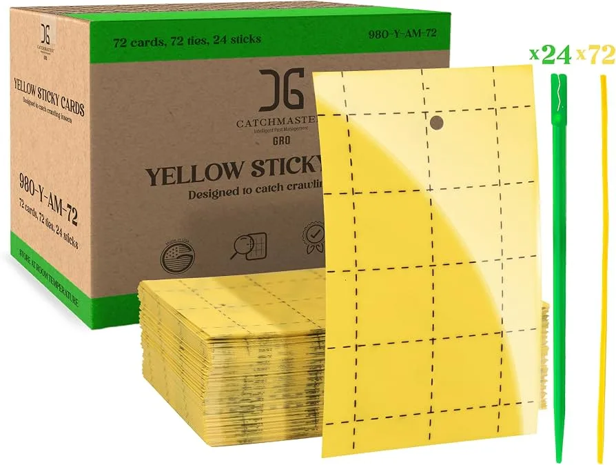 Catchmaster 72pk Pest Identification Sticky Cards Yellow - Image 2