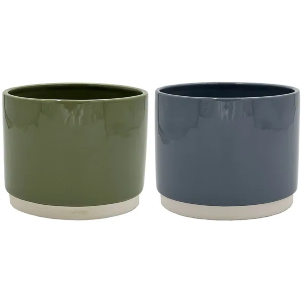 CHG 6" Kiawah Mixed Planter Denim & Sage