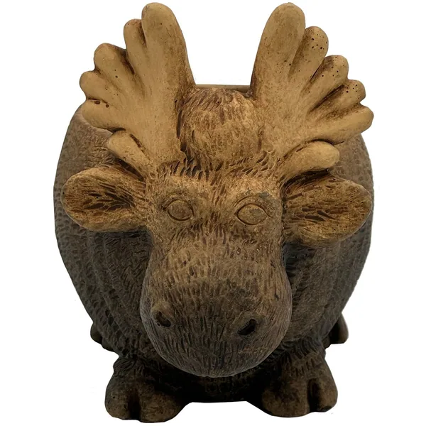 CHG Cement Moose Planter Light Brown - 1 Planter