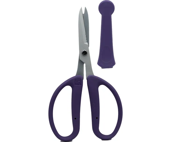 Chikamasa CRI-360SFV Floral Scissors, Straight Blade, Wire Cutter, Violet