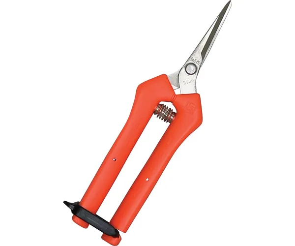 Chikamasa TP-500SR Spring-loaded Curved Blade Stainless Steel Pruners