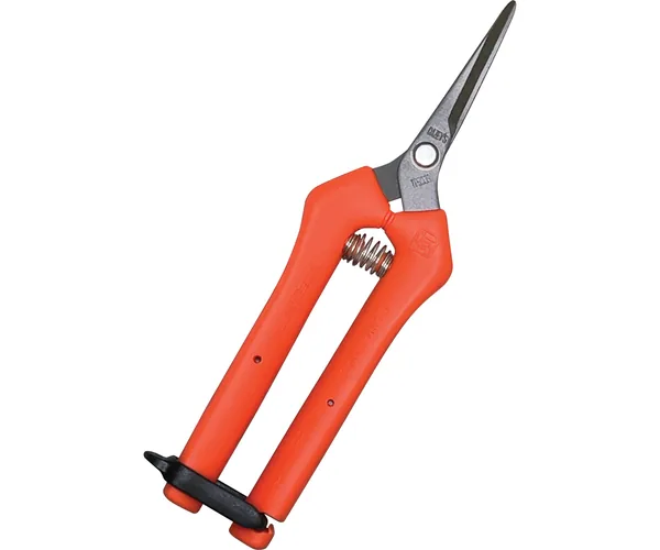 Chikamasa TP-500SRF Spring-loaded Curved Blade Pruners with Fluorine Coating