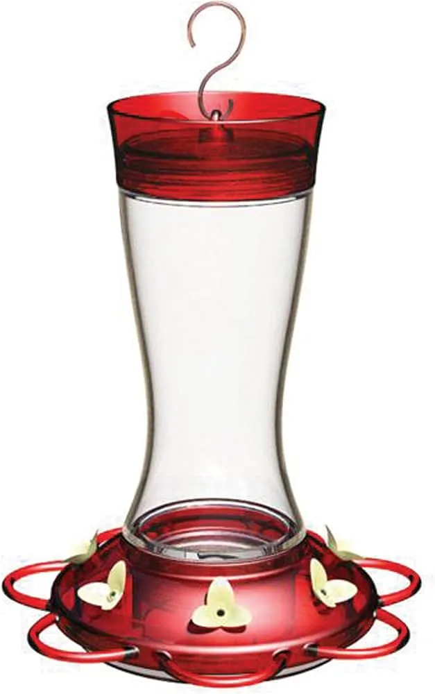 Classic 20oz Garnet Glass Hummingbird Feeder 7 Ports - Image 2