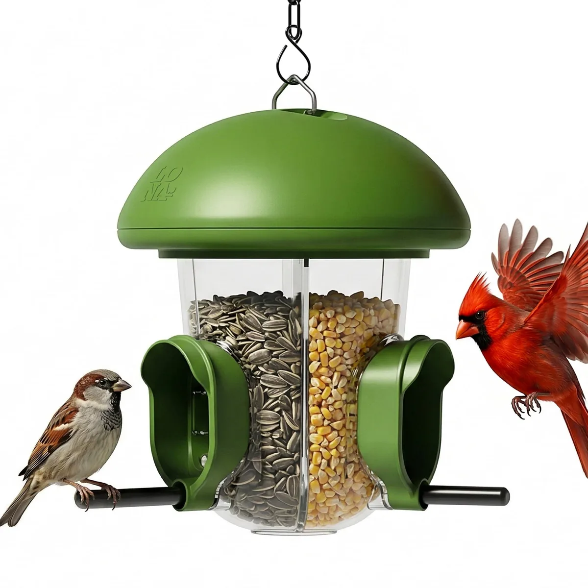 Classic Jumbo Seed Feeder 3 lbs Capacity 6 Ports - Image 2
