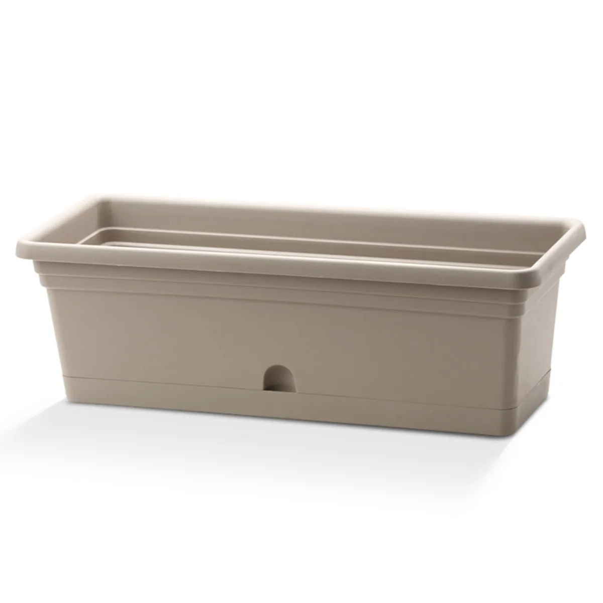 Crescent 16"x8" Emma Rectangle Planter Cappuccino - Image 2