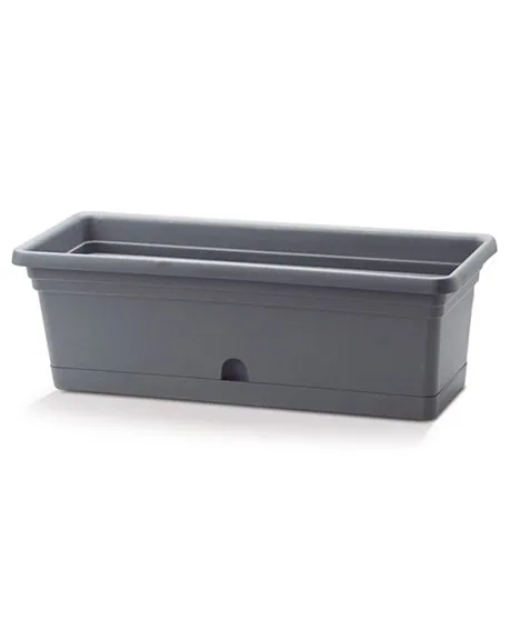 Crescent 16"x8" Emma Rectangle Planter Charcoal