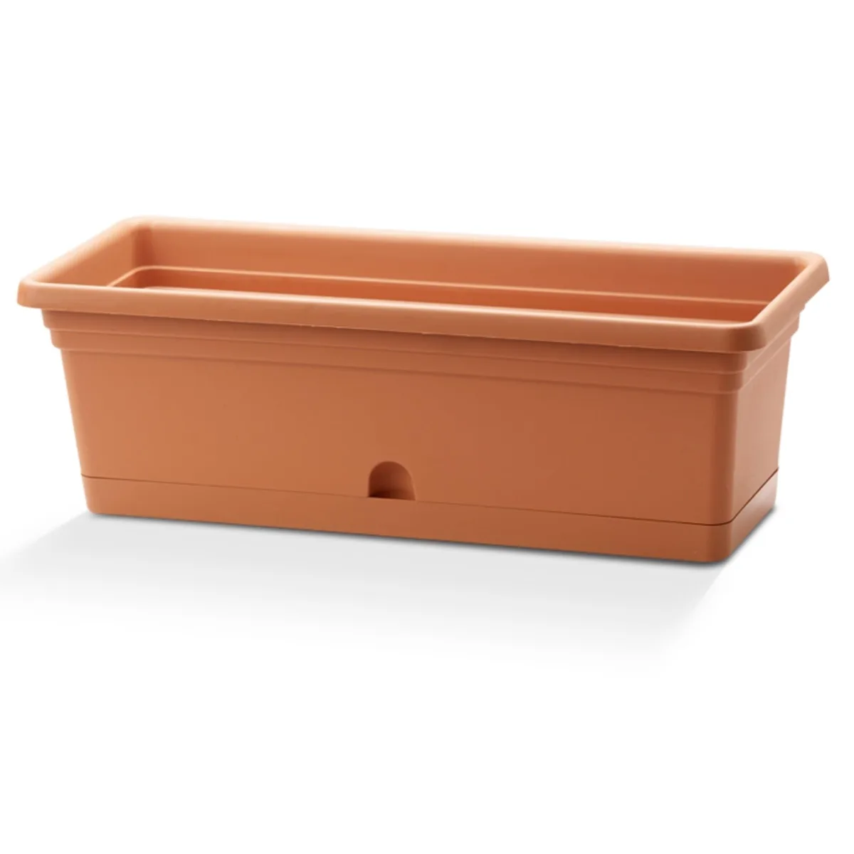 Crescent 16"x8" Emma Rectangle Planter Terra Cotta - Image 2