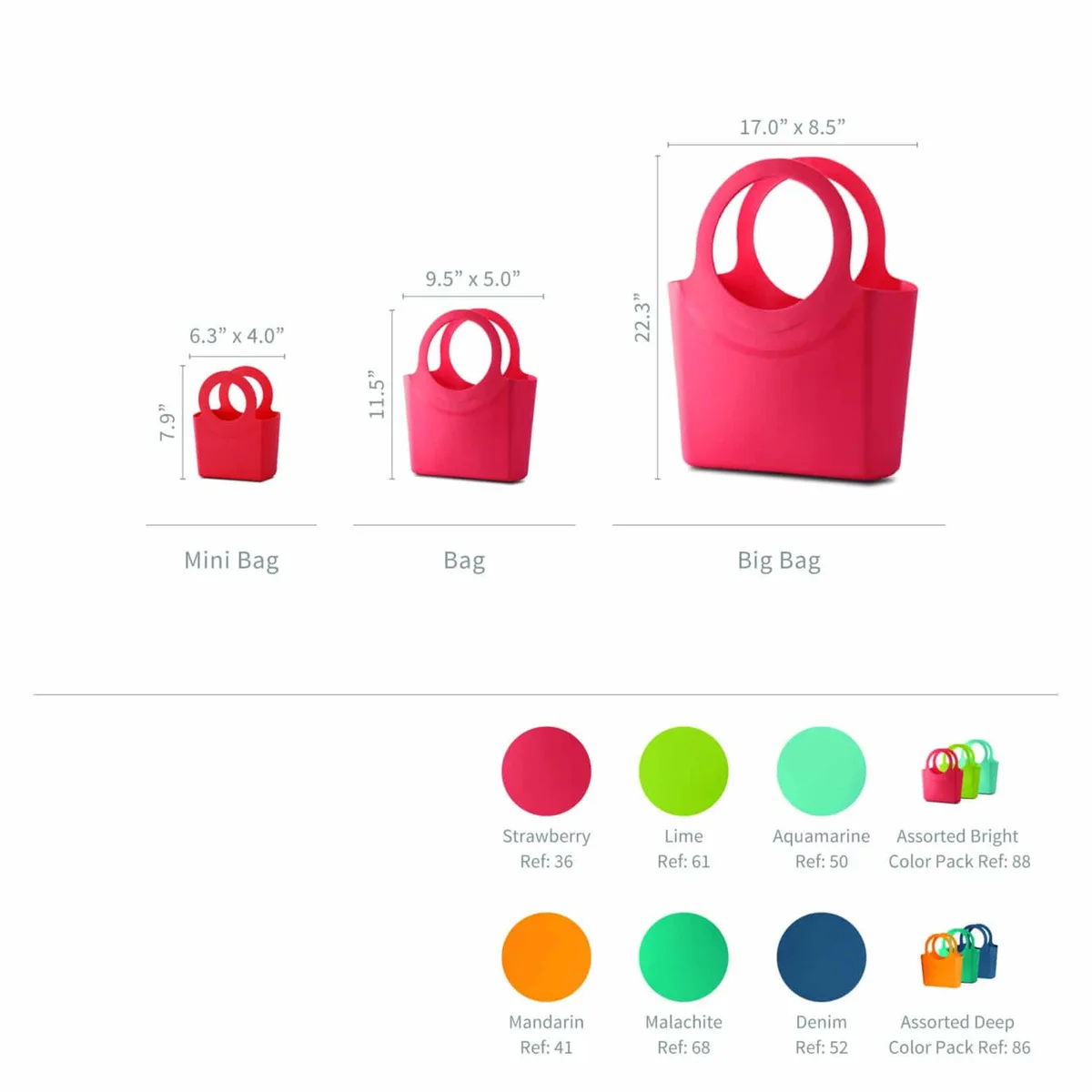 Crescent Gabrielle Bag Assorted Bright Colors - Image 2