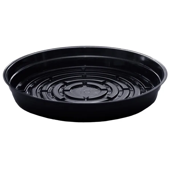Curtis Wagner Plastics CWP 10" Black Heavy Gauge Vinyl Plant Saucer