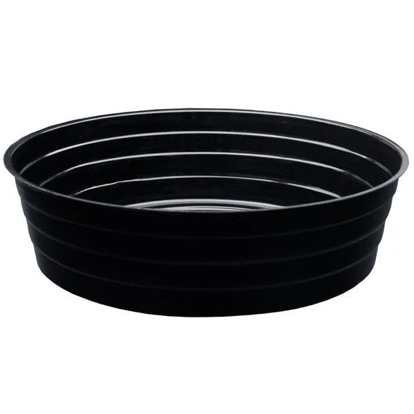 Curtis Wagner Plastics CWP 12" Black Deep Plant Saucers