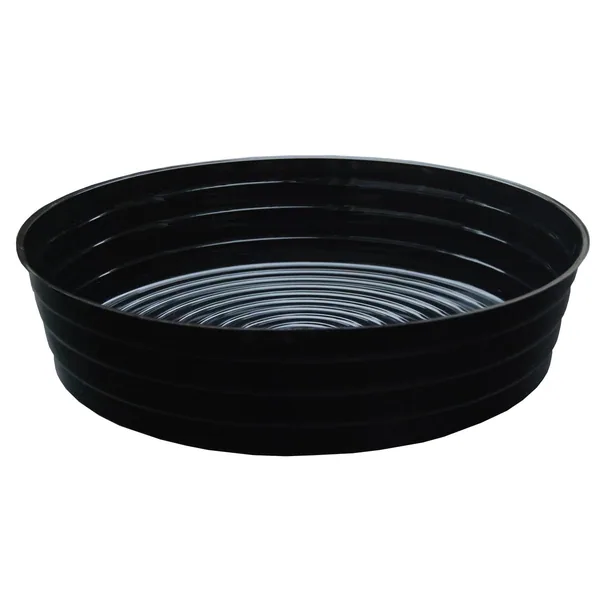 Curtis Wagner Plastics CWP 16" Black Deep Plant Saucers